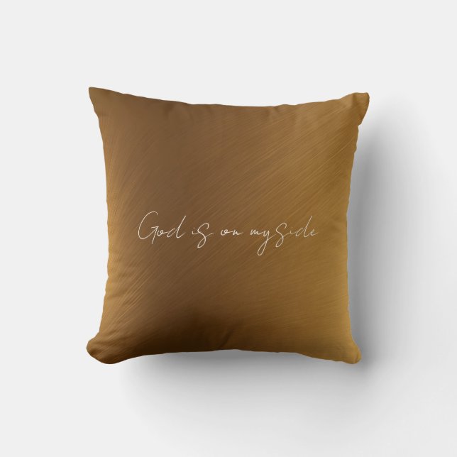 Golden Inspirational Blessing Cushion (Front)