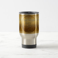 Golden International Christmas Greeting Travel Mug
