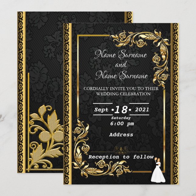 Golden Invitation (Front/Back)