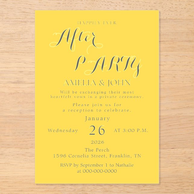 Golden invitation card (Front)