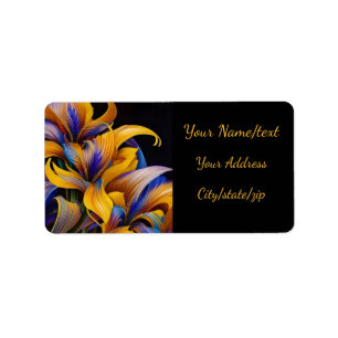 Golden Iris Hosta X AI ART Label