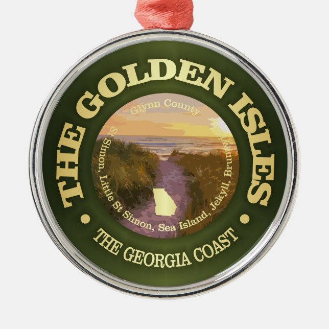 Golden Isles (C) Metal Tree Decoration (Front)