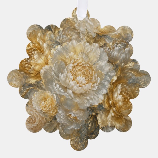 Golden Ivory Garden Tree Decoration Card (Front)
