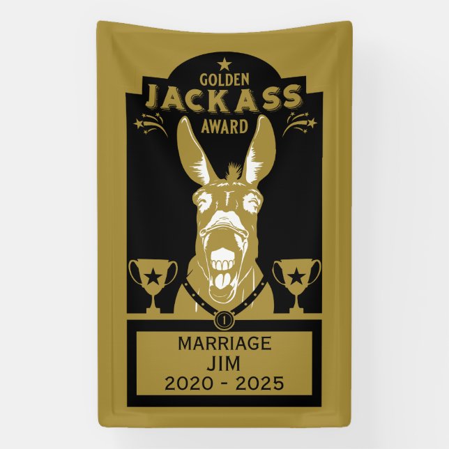 Golden Jackass Award Banner (Vertical)