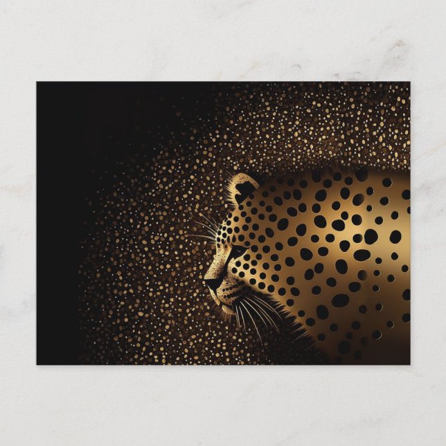 Golden Jaguar Pattern            Postcard (Front)
