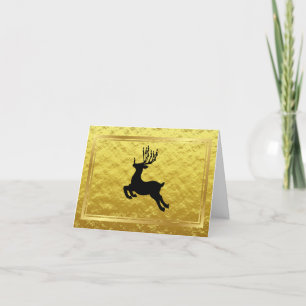 Golden Jewish Reindeer Funny Chrismukkah Card