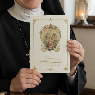 Golden Jubilee Nun 50 Years Religious Life Holiday Card