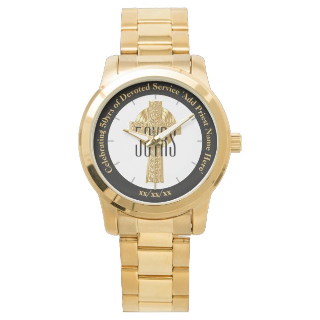 Golden Jubilee Religious Clergy Priest Anniversary Watch (Front)