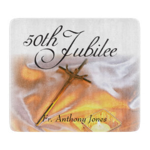 Golden Jubilee Religious Life, Cross Candle Cutting Board