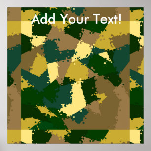 Golden Jungle Camo Poster