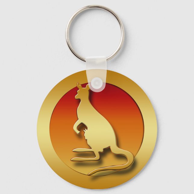 GOLDEN KANGAROO KEY RING (Front)