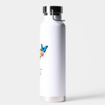 Golden Key and Butterfly Inspirational Water Bottl