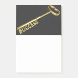 Golden Key to Success Photography Motivational Post-it Notes