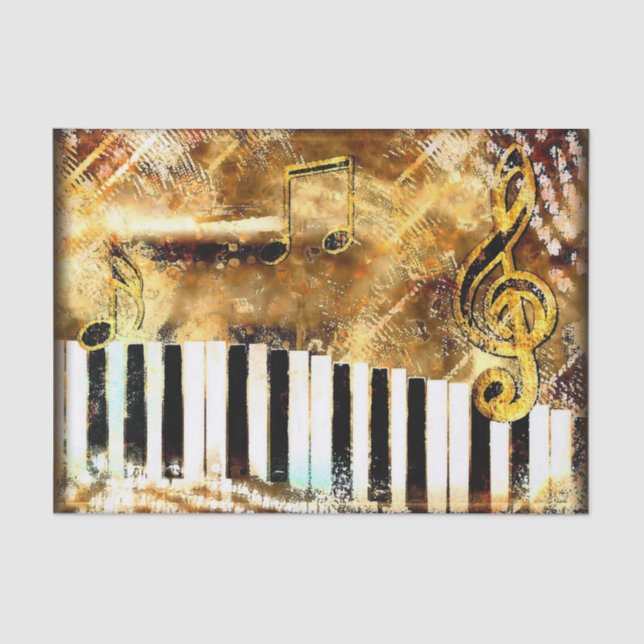 Golden Keyboard Tissue Paper (Front)