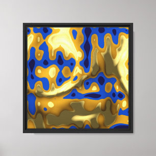Golden Kinetic Painting Canvas Print