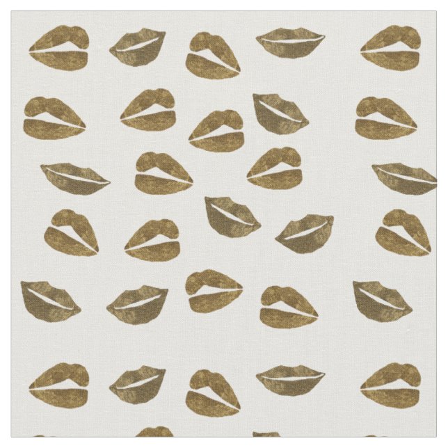 Golden Kiss Merry Custom Fabric (Close Up)