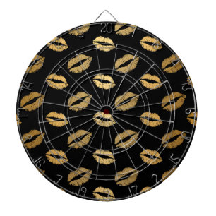 Golden kisses dartboard