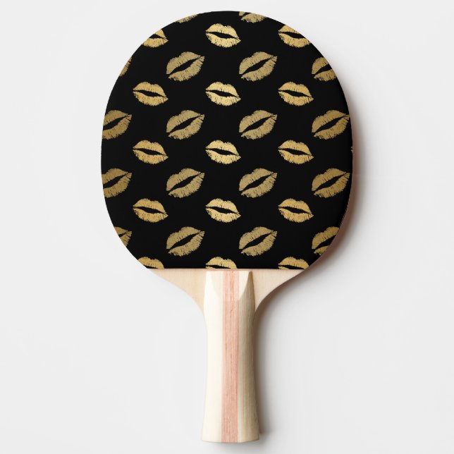 Golden kisses ping pong paddle (Front)