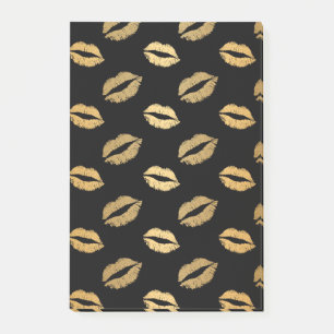 Golden kisses post-it notes