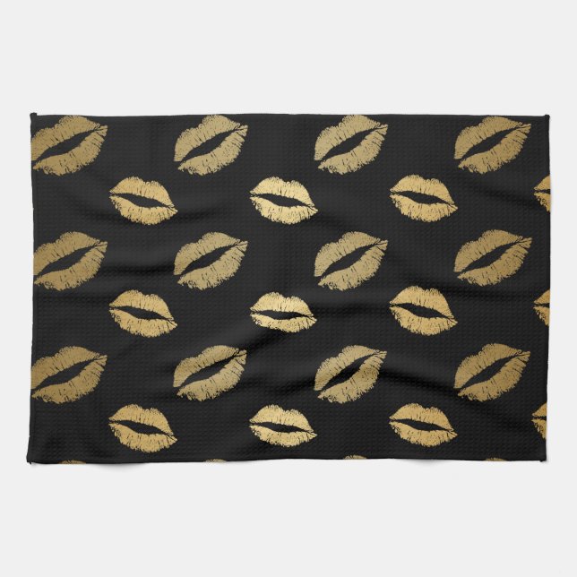 Golden kisses tea towel (Horizontal)