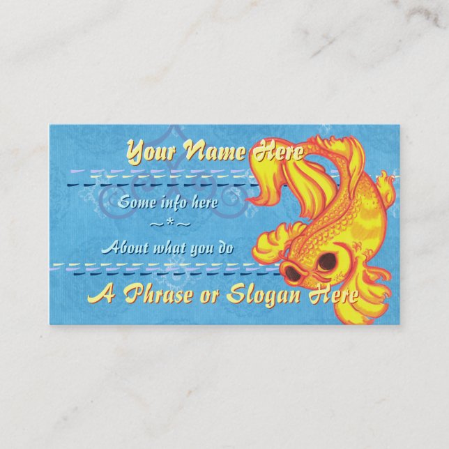 Golden Koi Business Cards (Front)