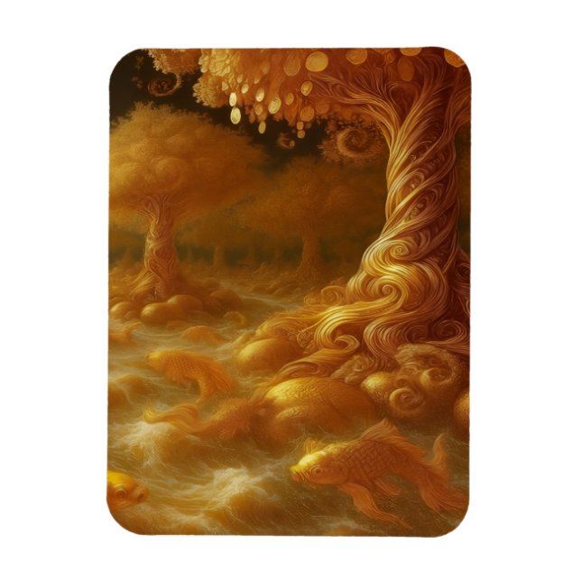 Golden Koi Magnet (Vertical)