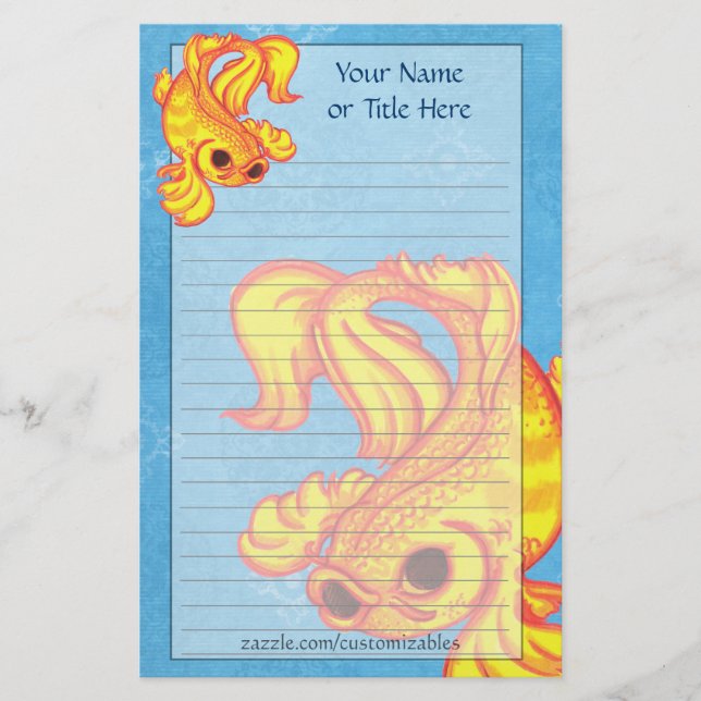 Golden Koi Stationery (Front)
