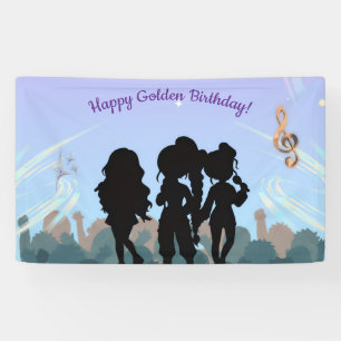 Golden KPOP birthday  Banner