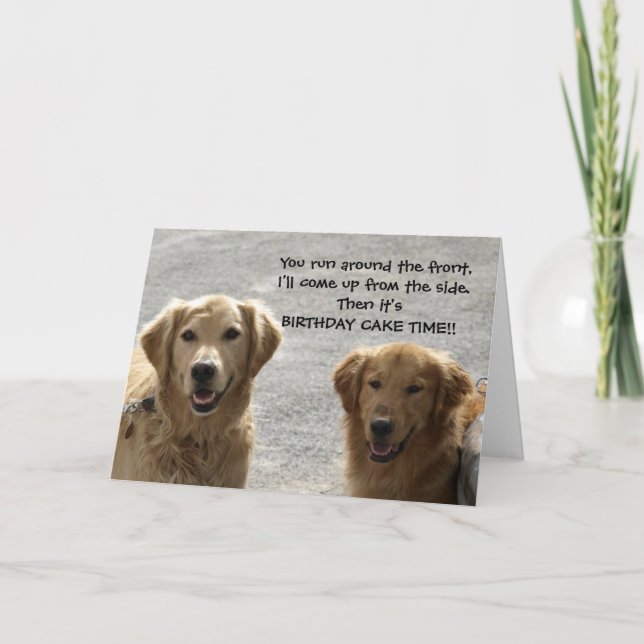Golden Lab Friends Birthday Card (Front)