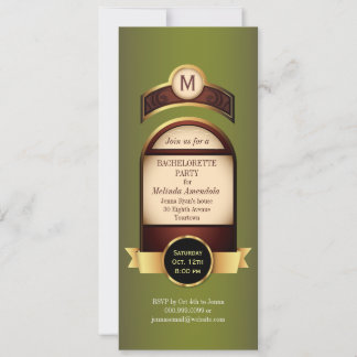 Golden Label Bachelorette Invitation