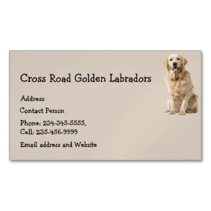 Golden Labrador Dog Pet Animal Business Card Magn