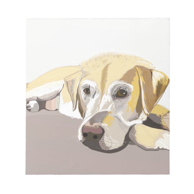 Golden Labrador Notepad (Front)