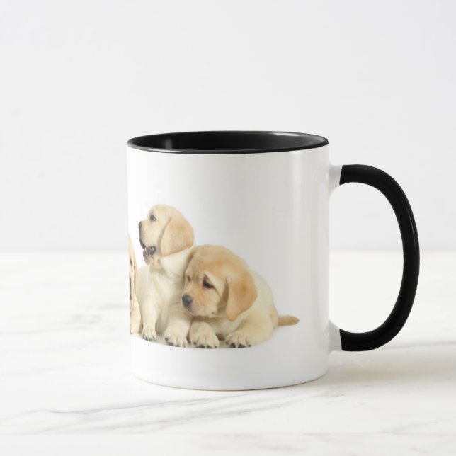 Golden Labrador Puppy Pile Mug (Right)