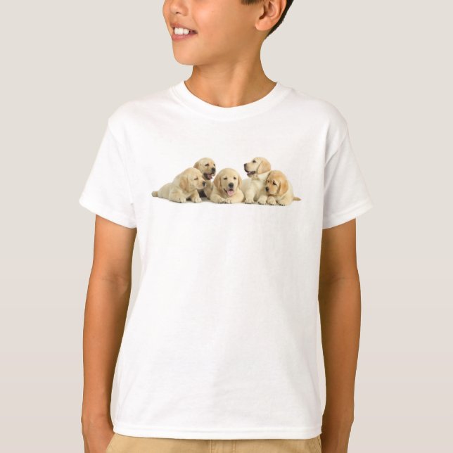 Golden Labrador Puppy Pile T-Shirt (Front)