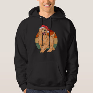 Golden Labrador Puppy Santa Hat Christmas Dog Hoodie