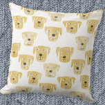 Golden Labrador Retriever Dog Cushion<br><div class="desc">Watercolor painting of adorable Golden Labrador Retriever dogs,  perfect for pet lovers,  dog walkers,  dog groomers and veterinarians.  Original art by Nic Squirrell.</div>