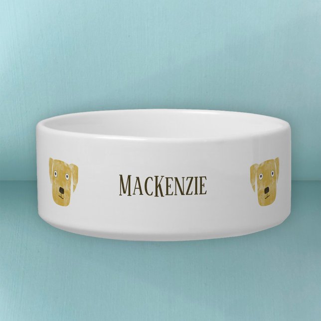 Golden Labrador Retriever Dog Personalised Bowl (Creator Uploaded)