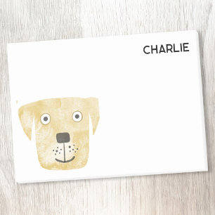 Golden Labrador Retriever Dog Personalised Post-it Notes