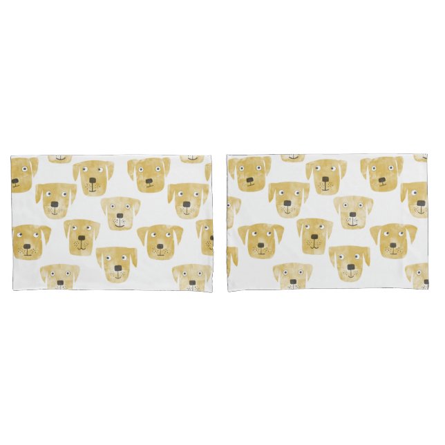 Golden Labrador Retriever Dogs Pillowcase (Front-Set)