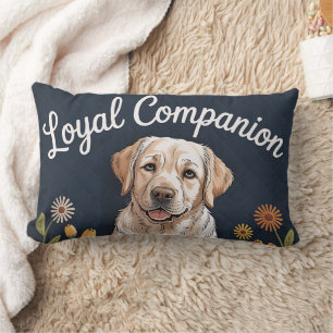 Golden Labrador Retriever Quilt Design – Playful Lumbar Cushion