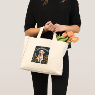 Golden Labrador Retriever Quilt Design – Playful Mini Tote Bag