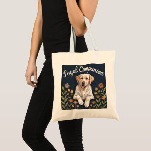 Golden Labrador Retriever Quilt Design – Playful Tote Bag