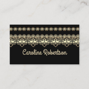 Golden lace , elegant , shiny business card