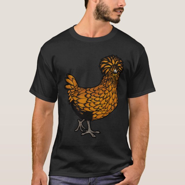 Golden Laced Polish Chicken   T-Shirt (Front)