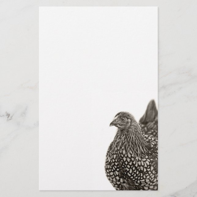 Golden Laced Wyandotte Chicken Stationery (Front)