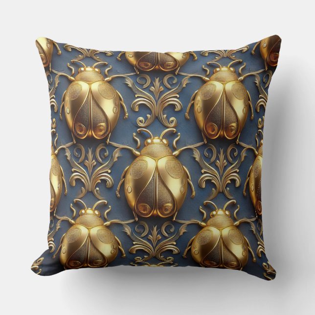 Golden Ladybugs Cushion (Front)
