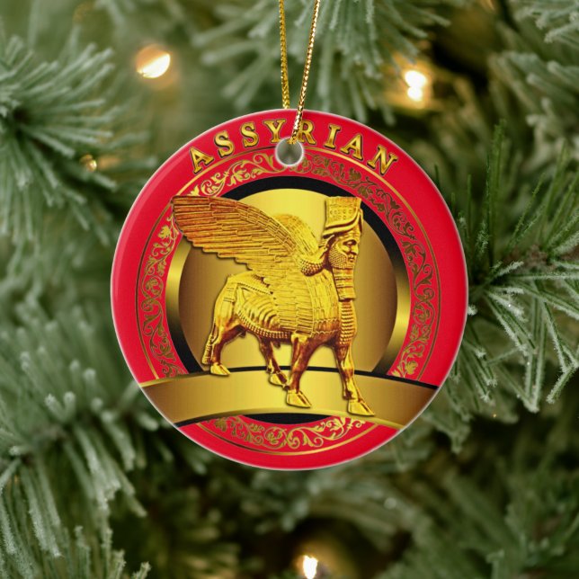 Golden Lamassu Ceramic Tree Decoration (Tree)