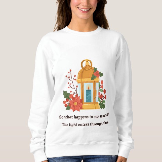 Golden Lantern | Healing Light & Spiritual Hope Sweatshirt (Front)
