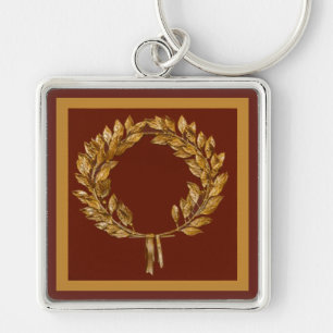 Golden Laurel Wreath Key Ring
