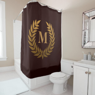 Golden Laurel Wreathe Shower Curtain